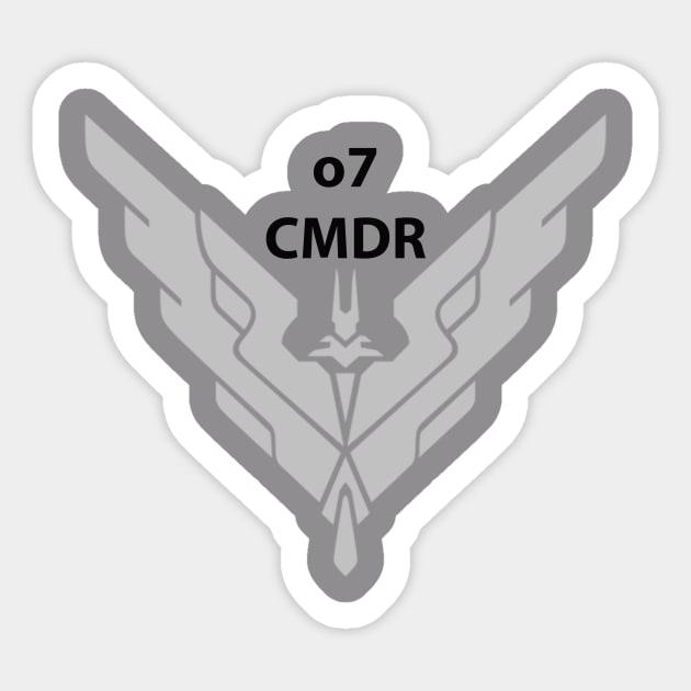 o7 CMDR Sticker by thebeardedtrio